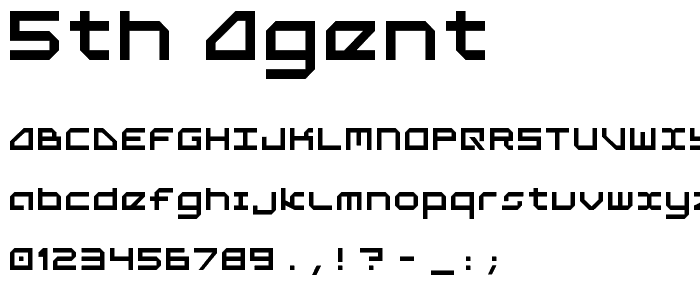 5th Agent font